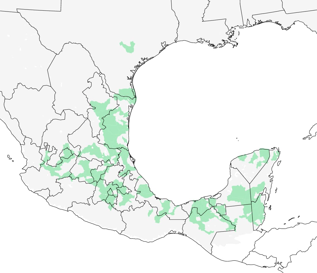 Range map for Mesoamerican Slider