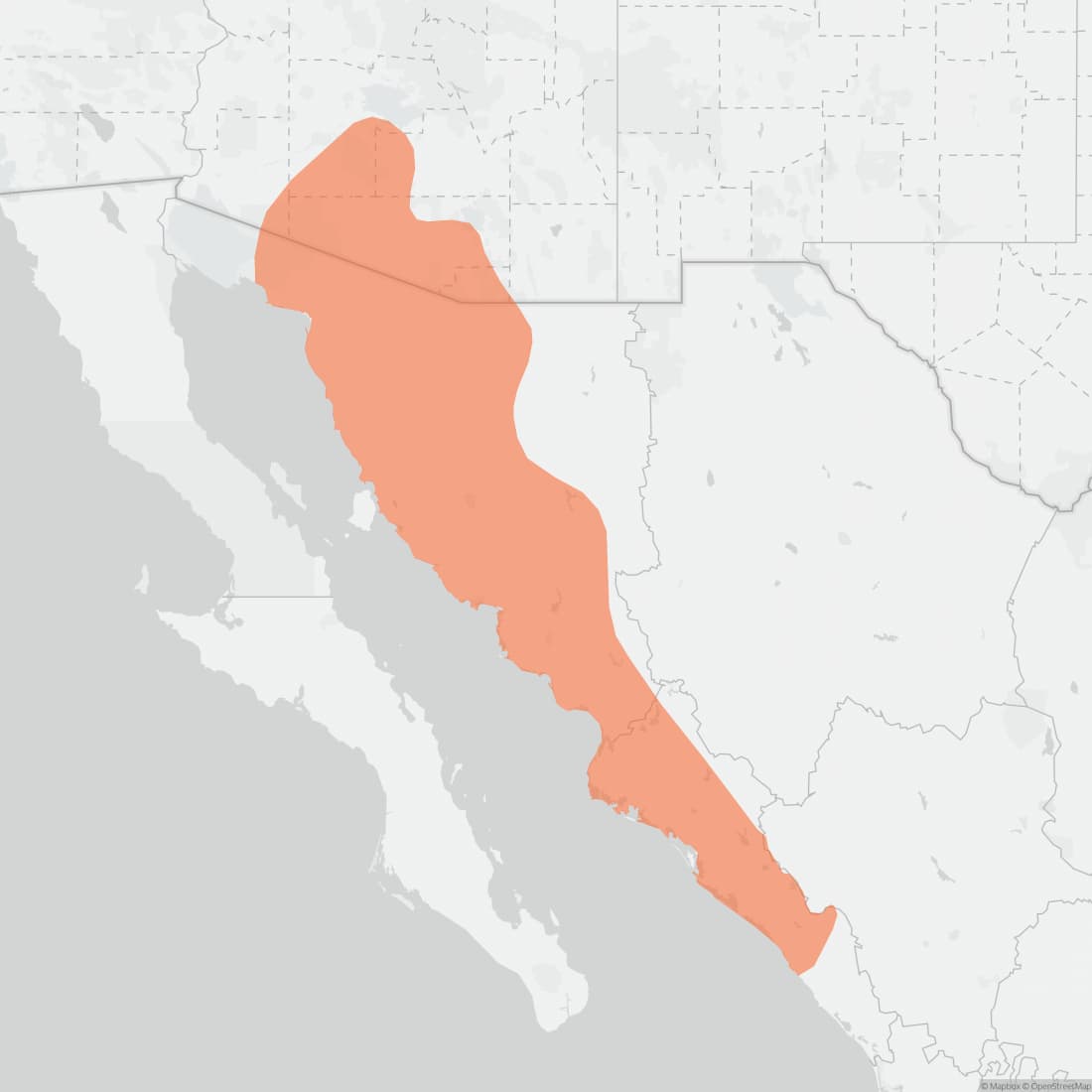 Range map for Merriam's Mouse