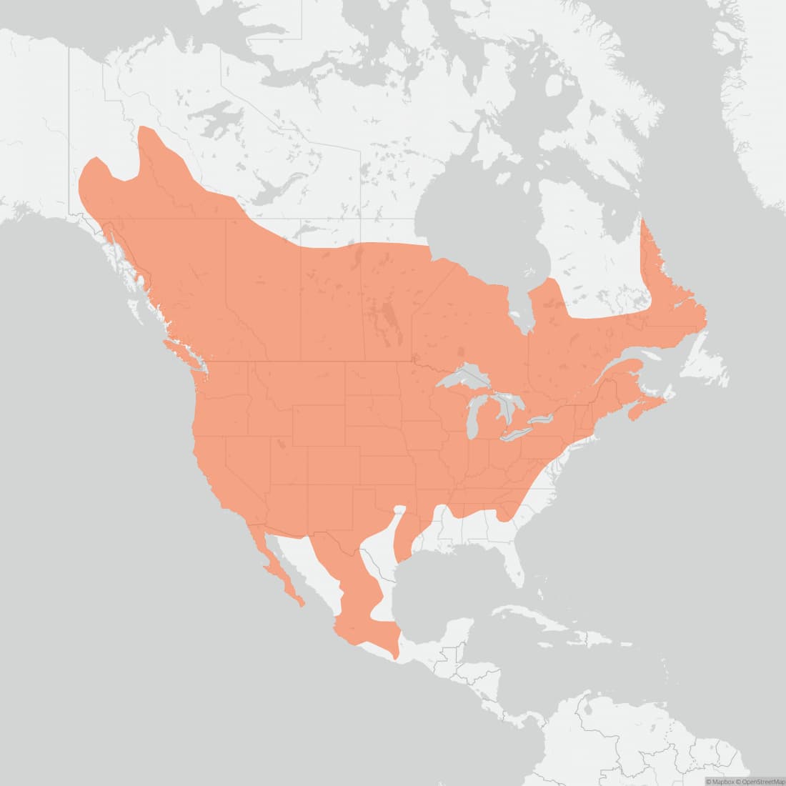 Range map for Deer Mouse