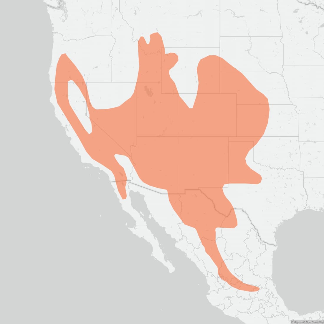 Range map for Brush Mouse