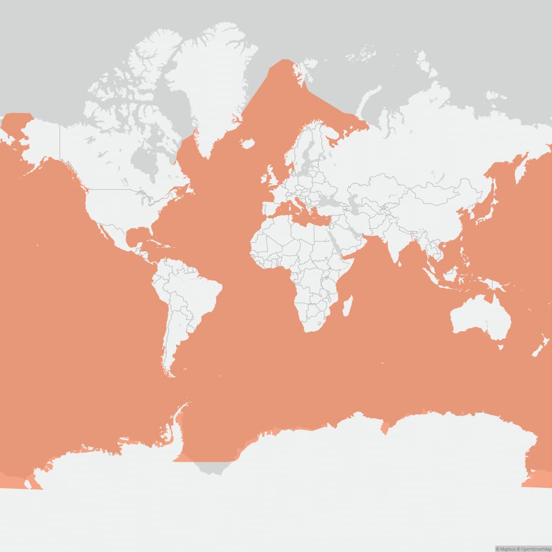 Range map for Fin Whale
