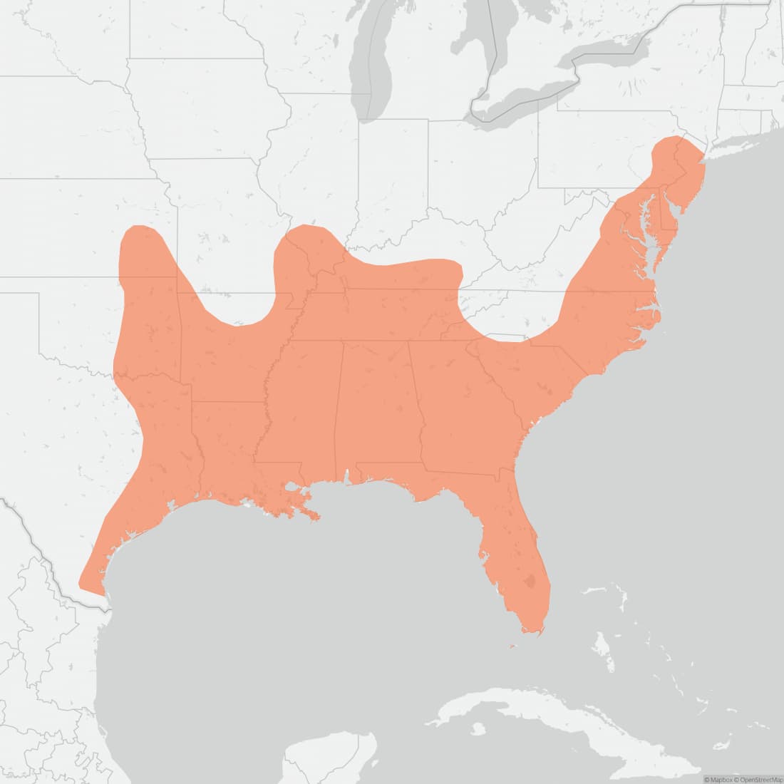 Range map for Marsh Rice Rat