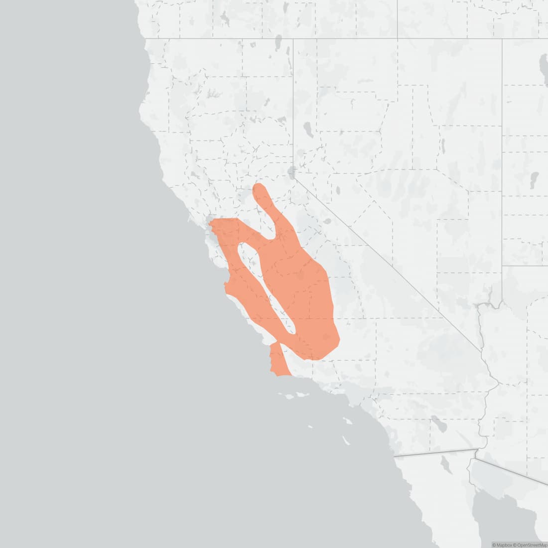 Range map for Heermann's Kangaroo Rat
