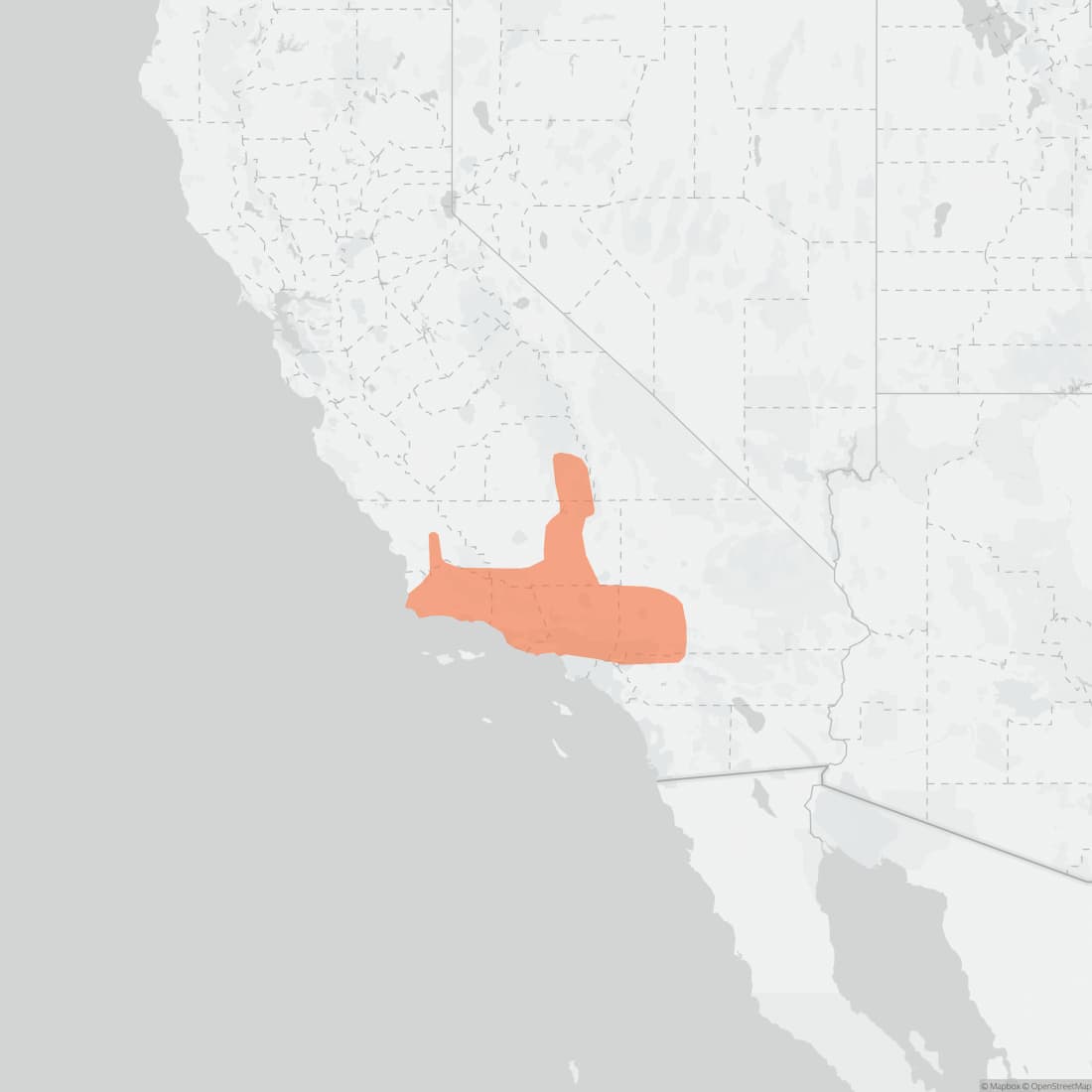 Range map for Agile Kangaroo Rat