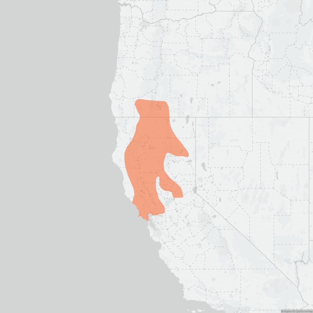 Range map for California Kangaroo Rat