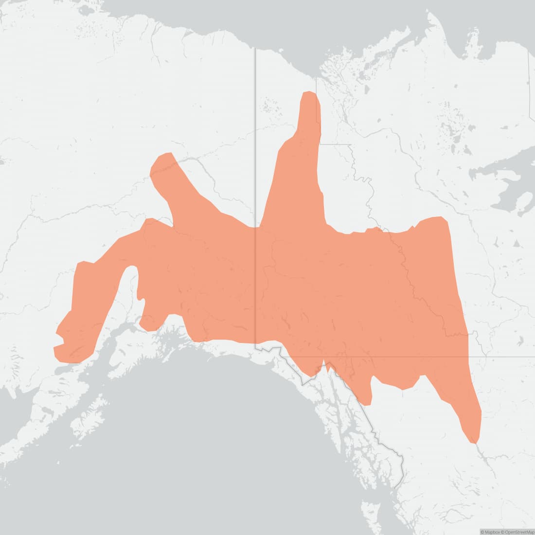 Range map for Collared Pika