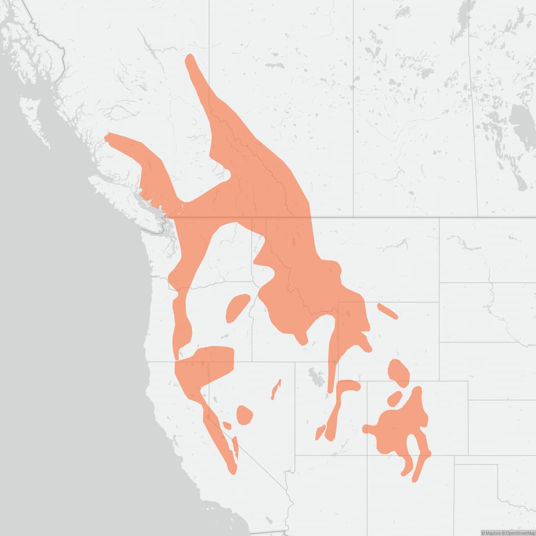 Range map for American Pika