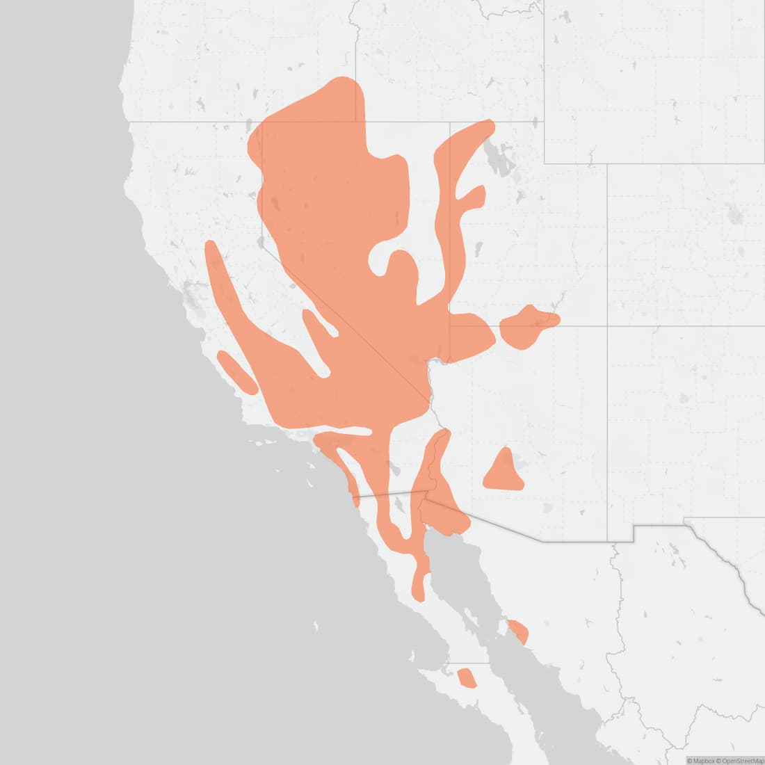 Range map for Little Pocket Mouse
