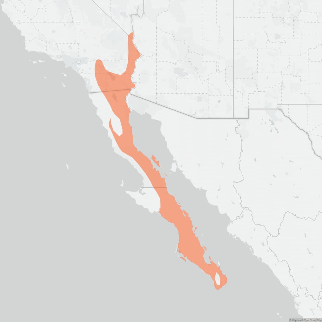 Range map for Spiny Pocket Mouse