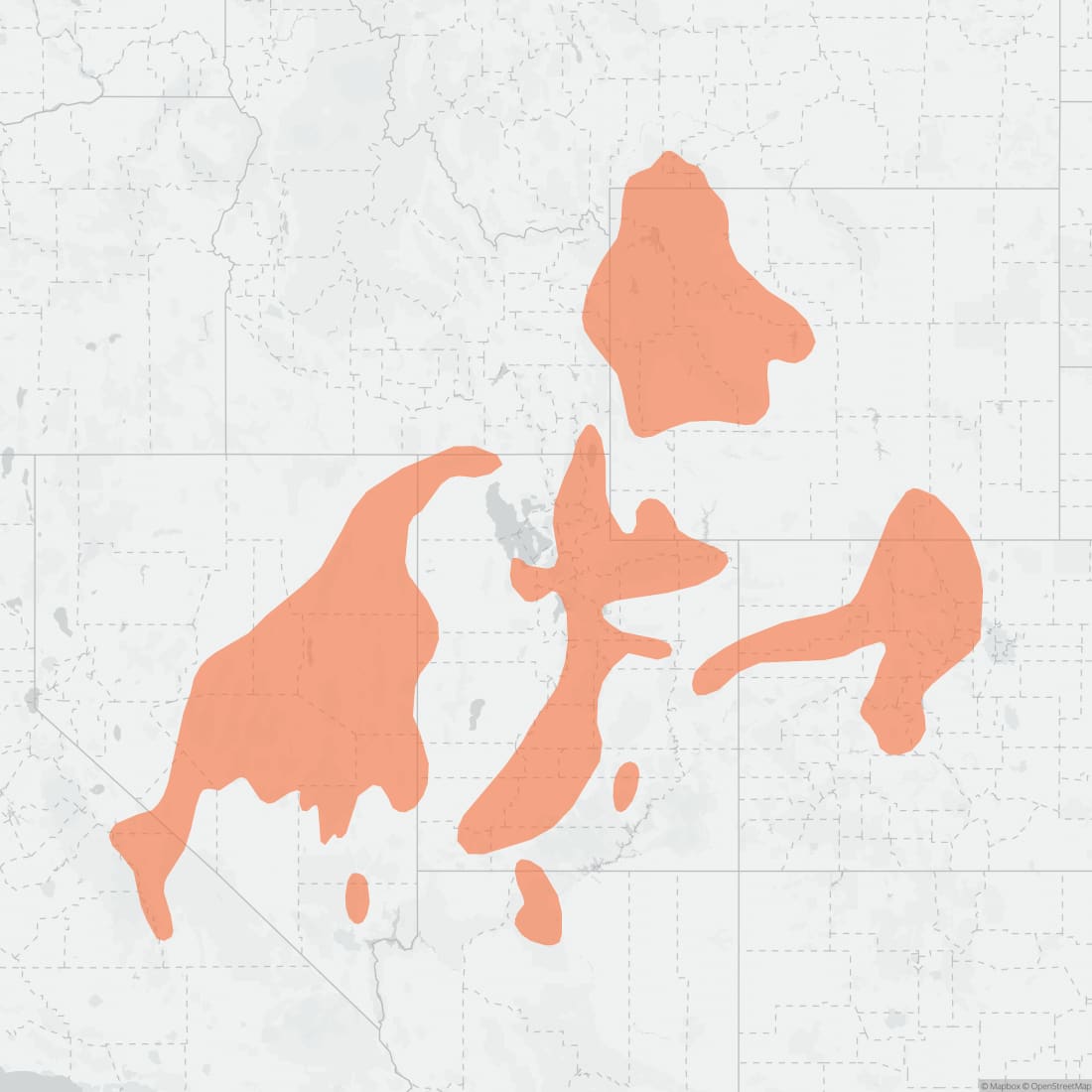 Range map for Uinta Chipmunk