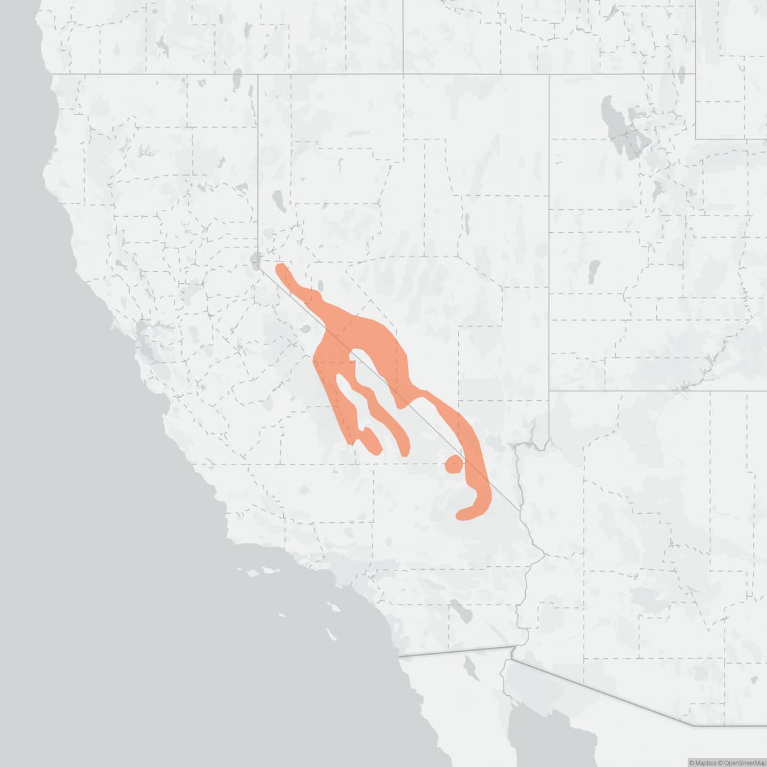 Range map for Panamint Chipmunk