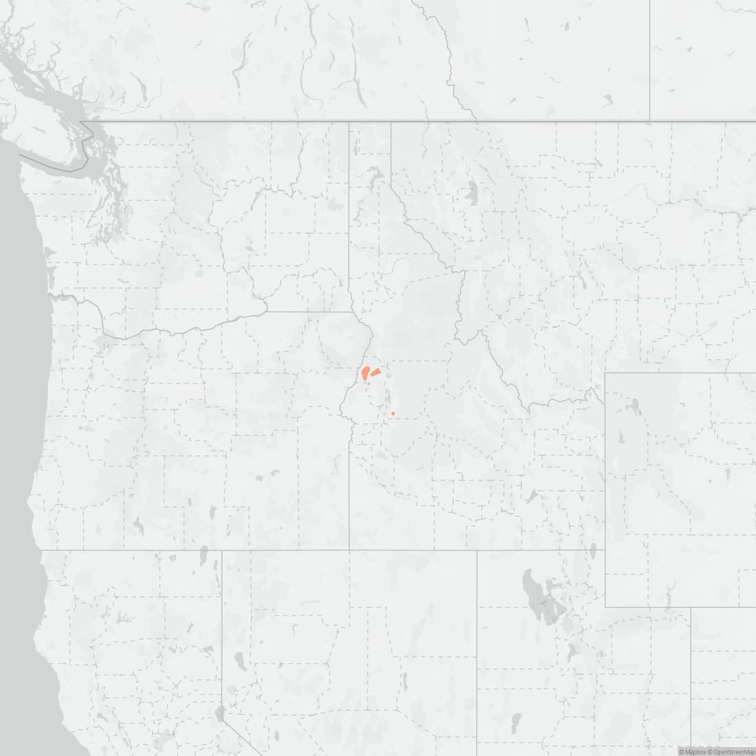 Range map for Idaho Ground Squirrel