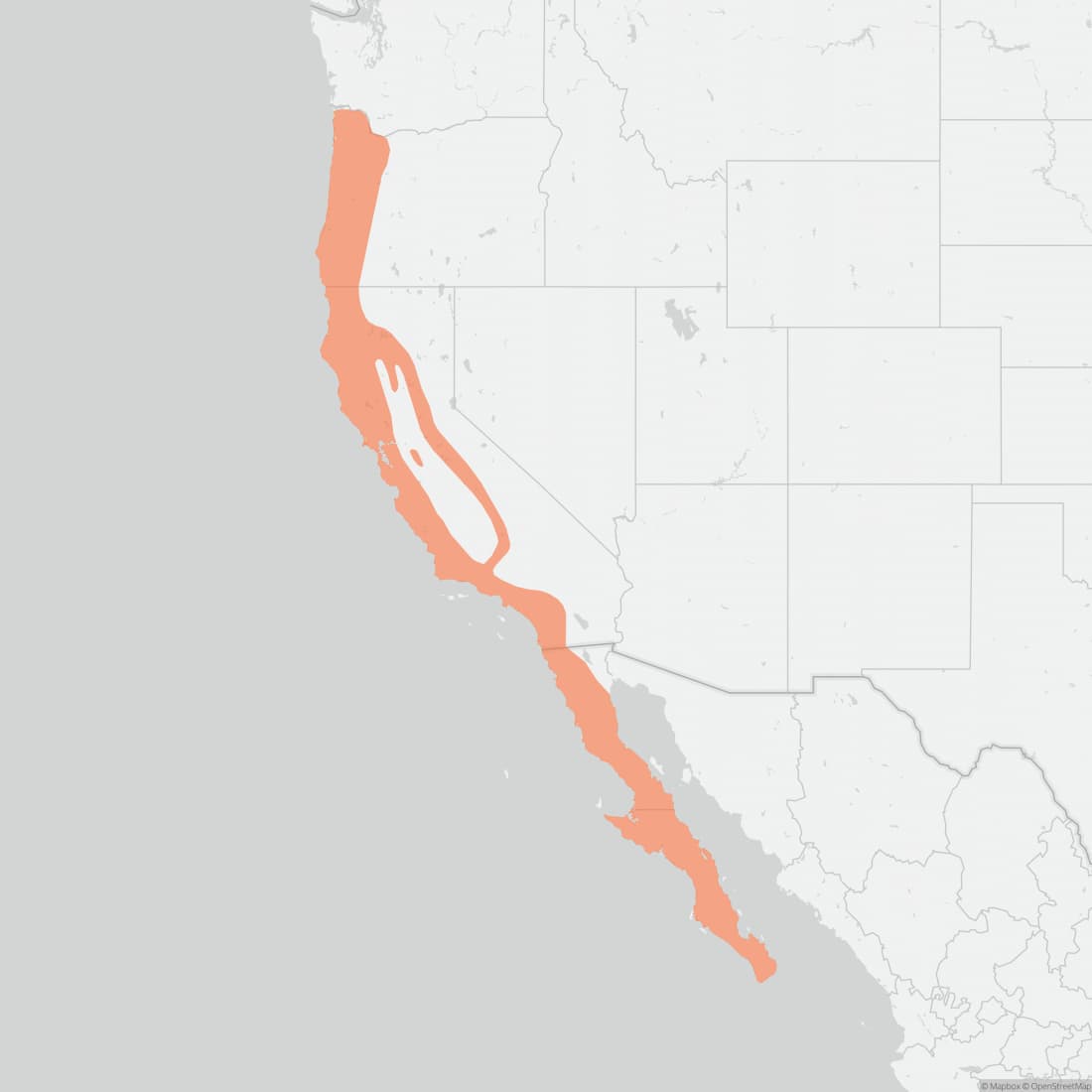Range map for Brush Rabbit