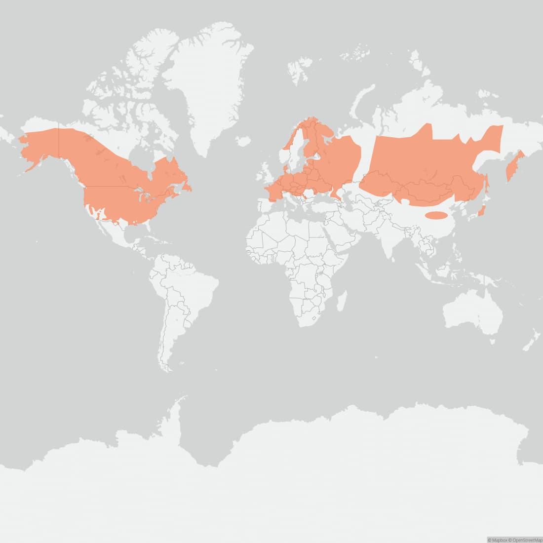 Range map for Common Muskrat
