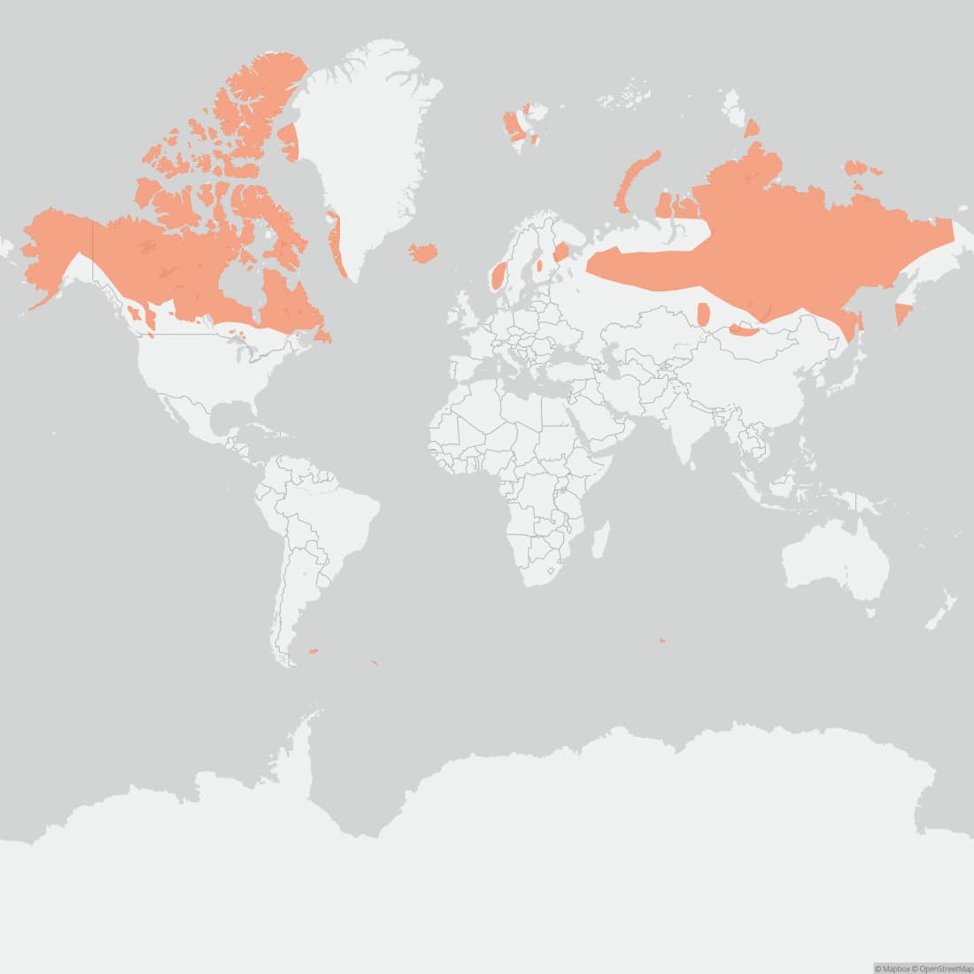 Range map for Caribou