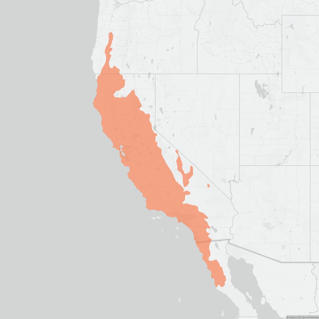 Range map for California Vole