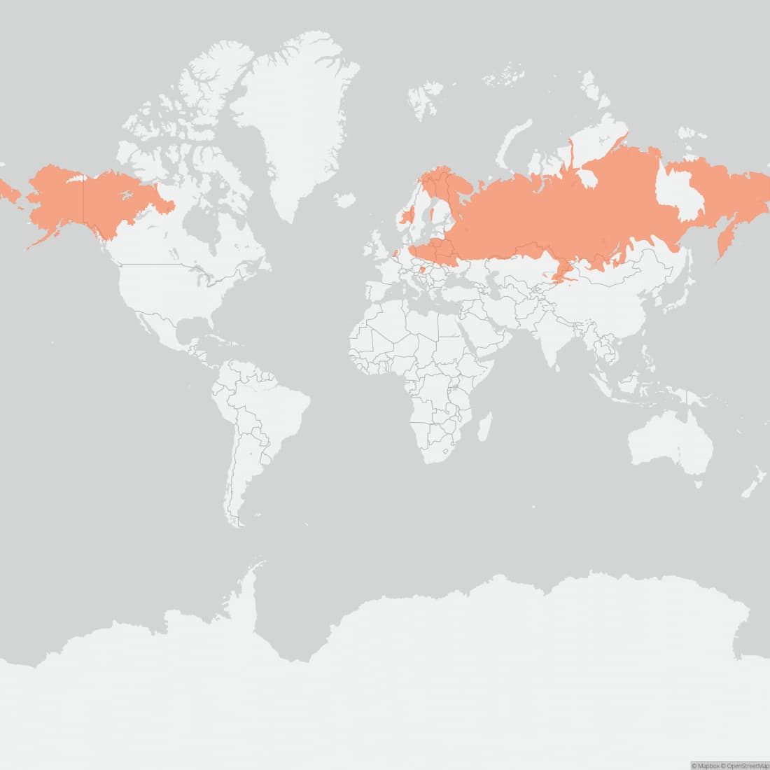 Range map for Tundra Vole