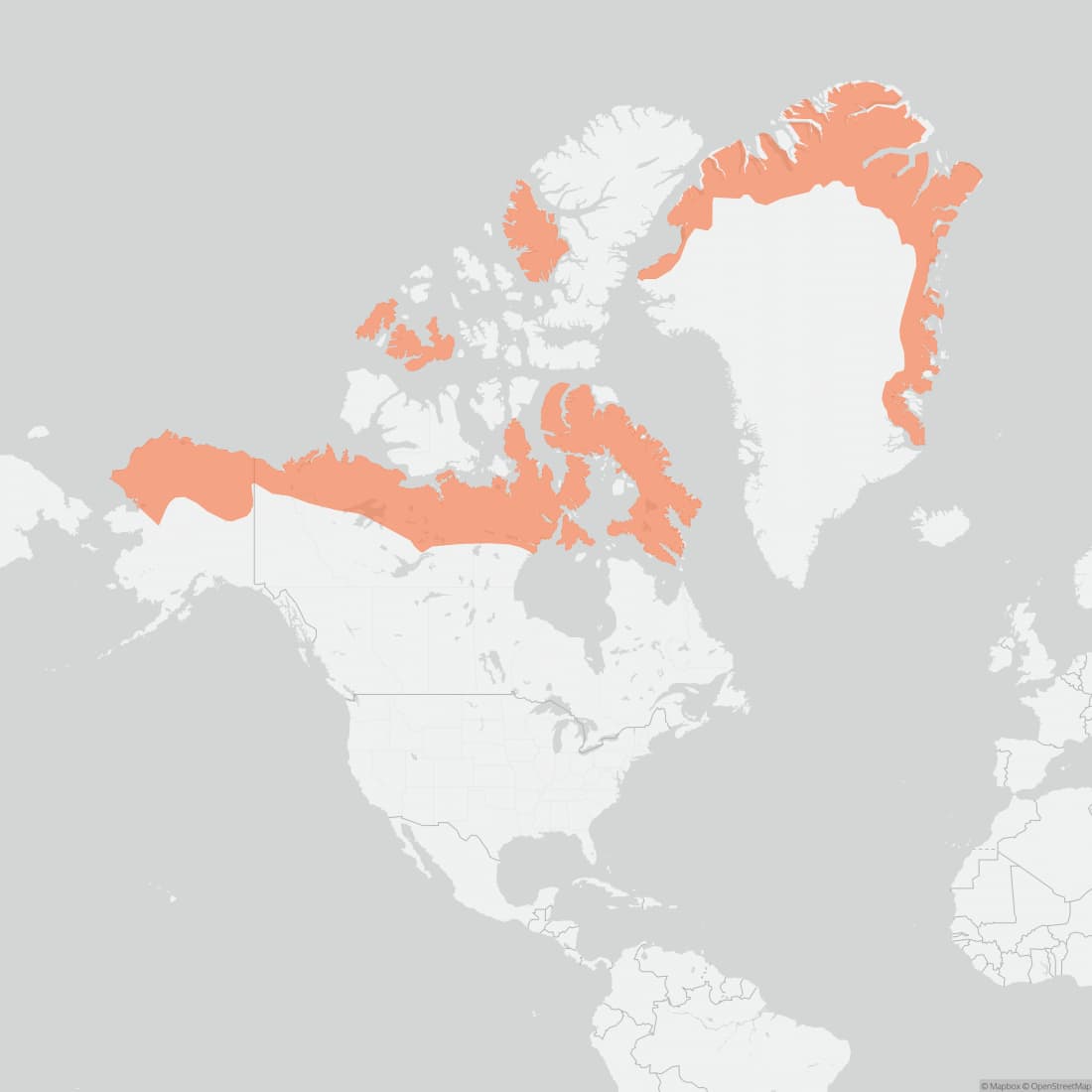 Range map for Northern Collared Lemming