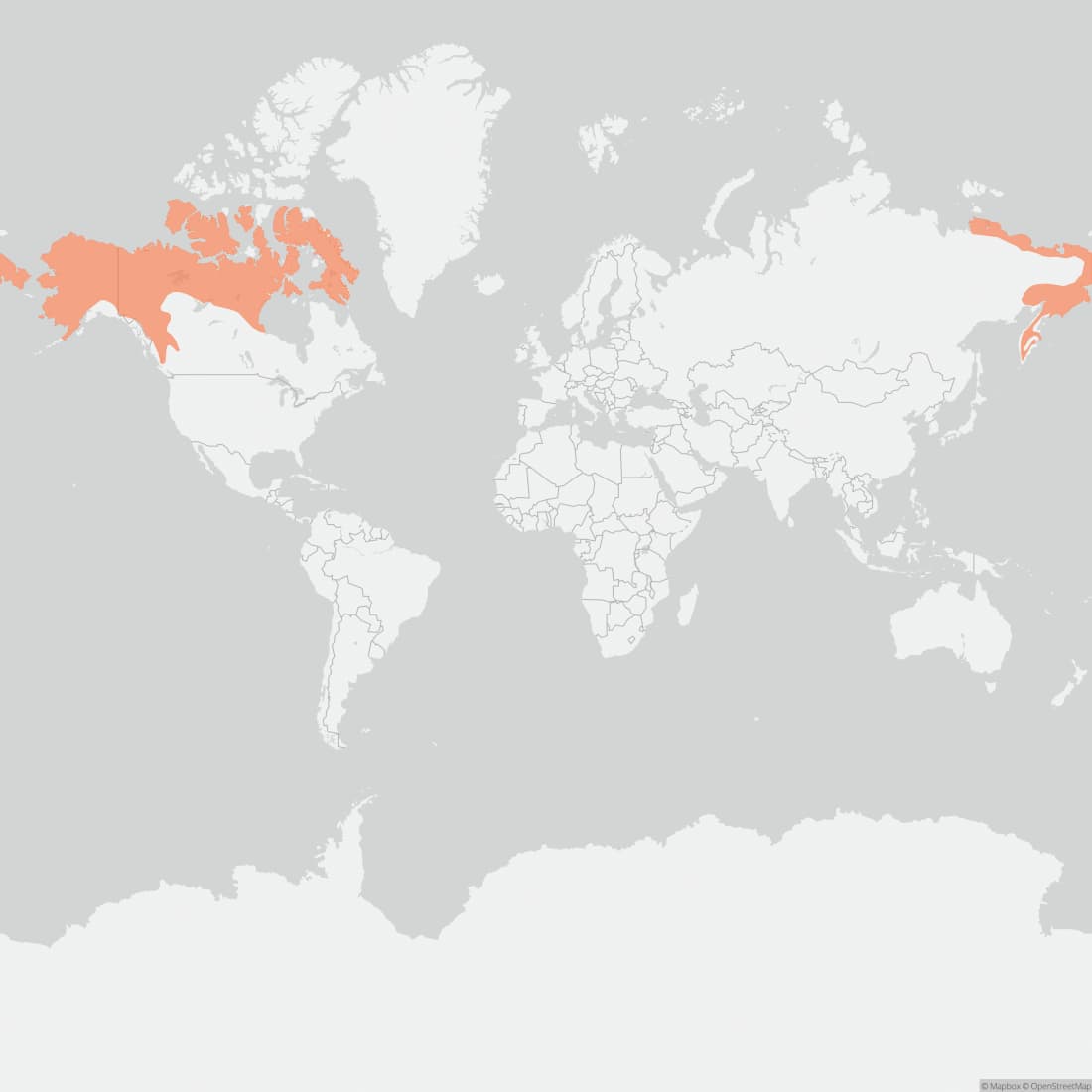 Range map for Brown Lemming