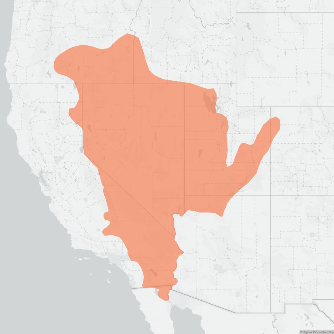 Range map for Desert Woodrat