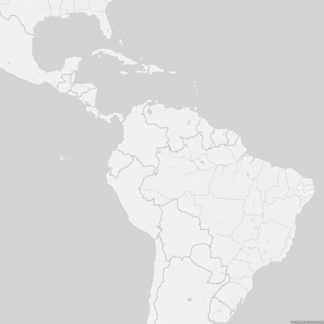 Range map for Spectacled Caiman