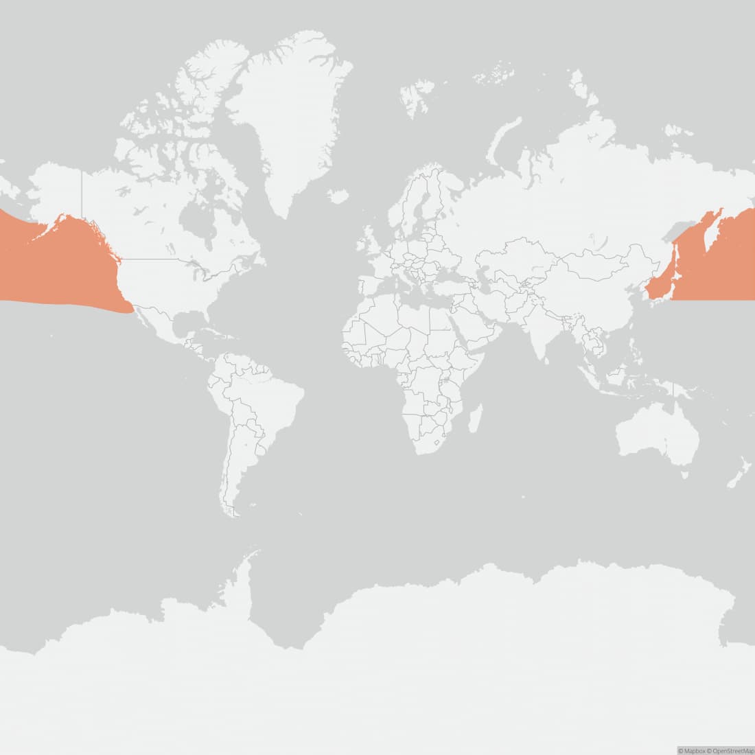 Range map for Dall's Porpoise
