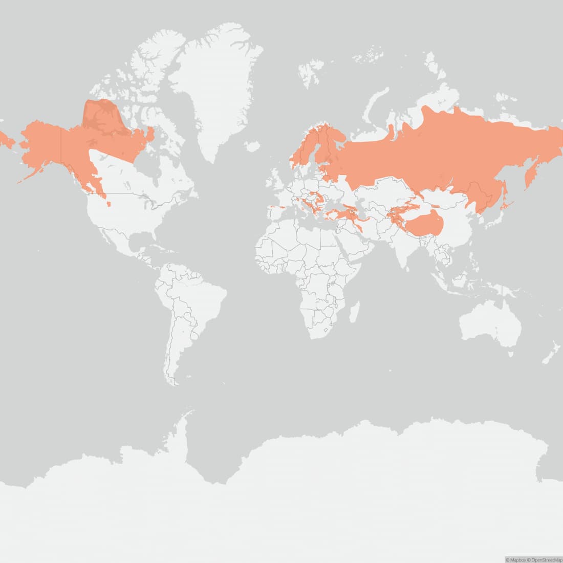 Range map for Brown Bear