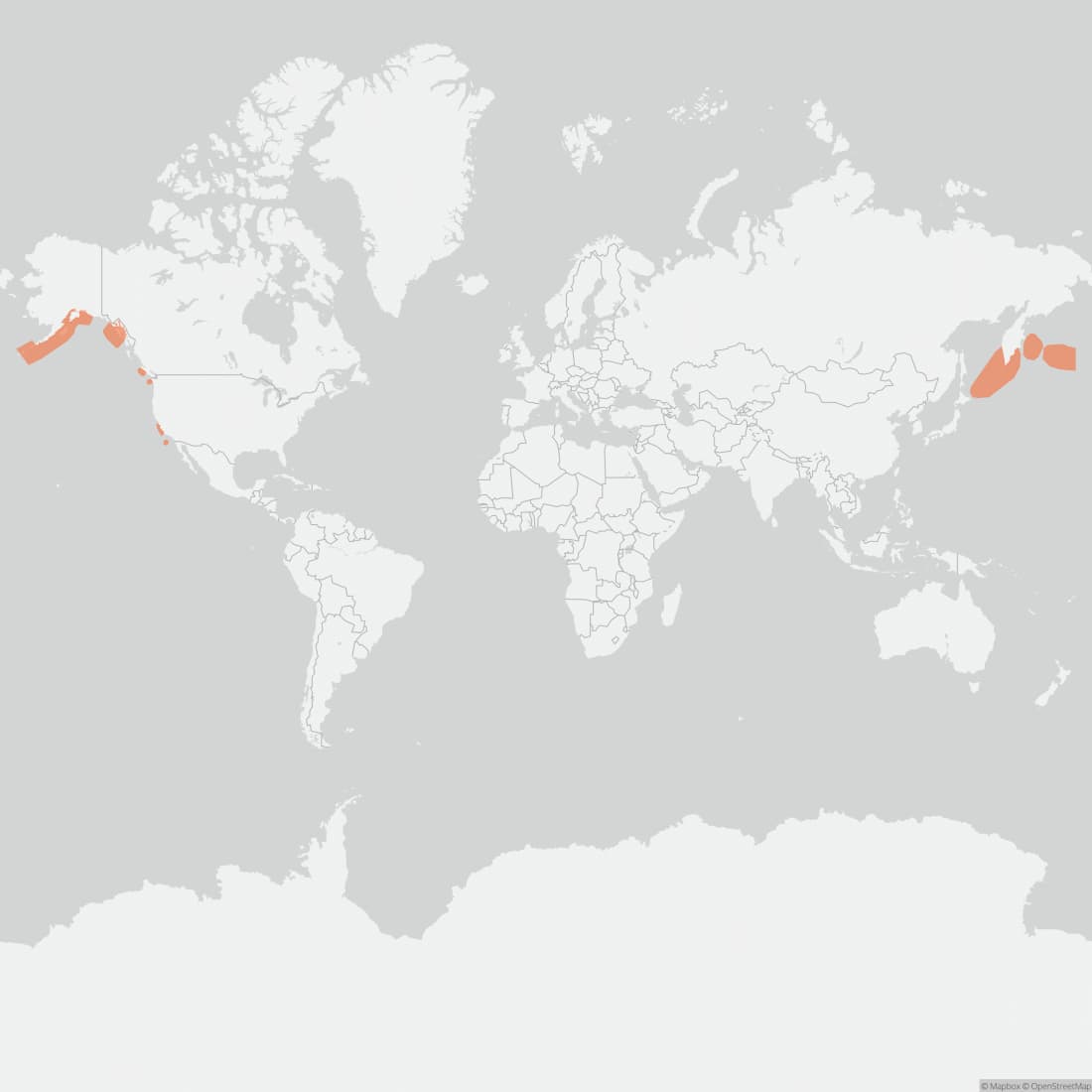 Range map for Sea Otter