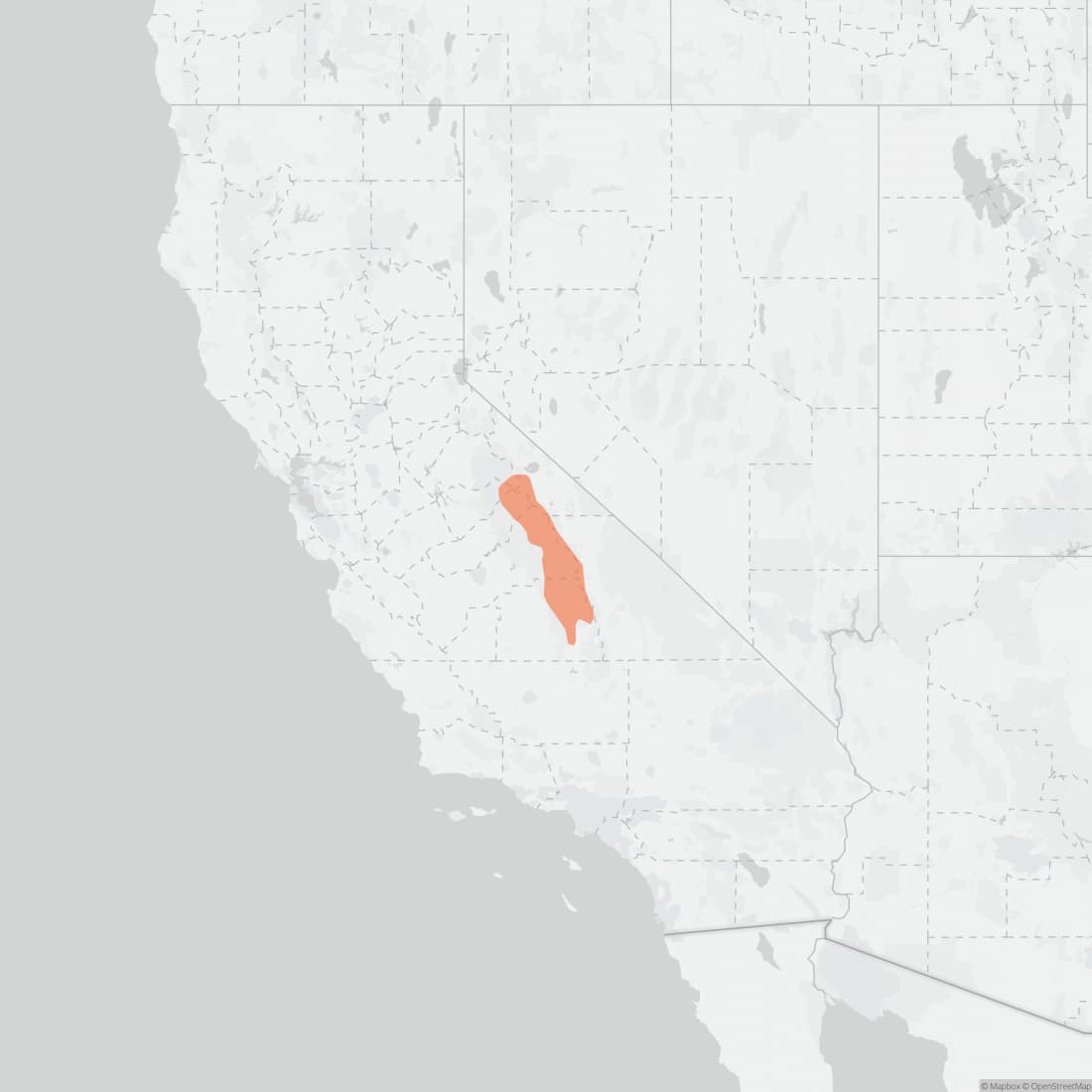 Range map for Alpine Chipmunk