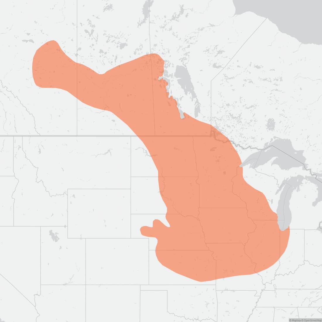 Range map for Franklin's Ground Squirrel
