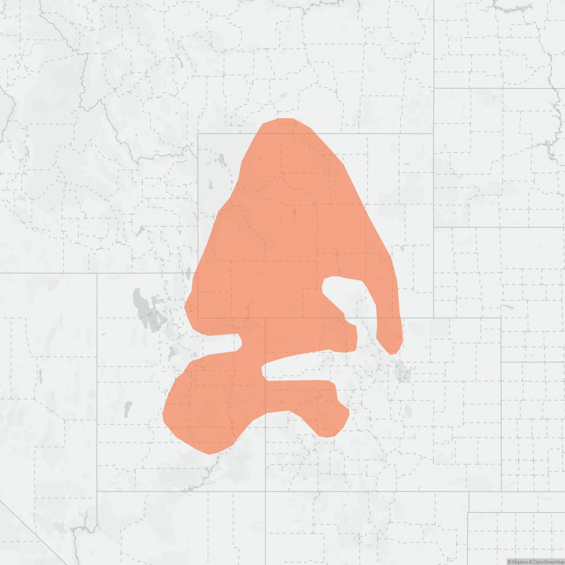 Range map for White-tailed Prairie Dog