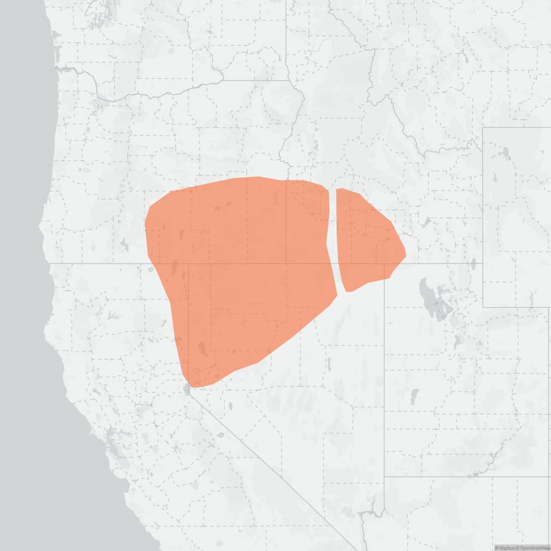 Range map for Gray Ground Squirrel