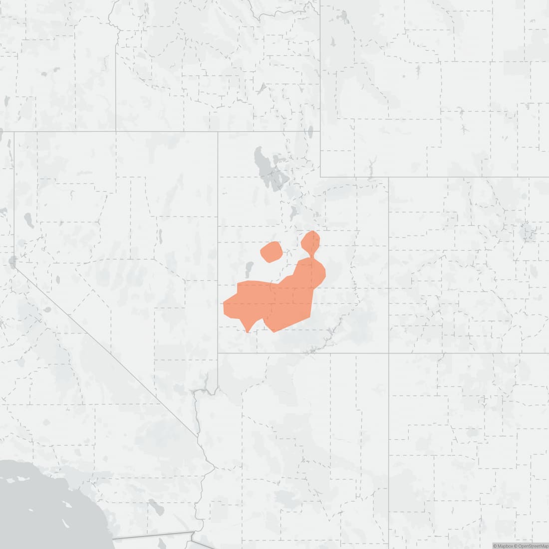 Range map for Utah Prairie Dog