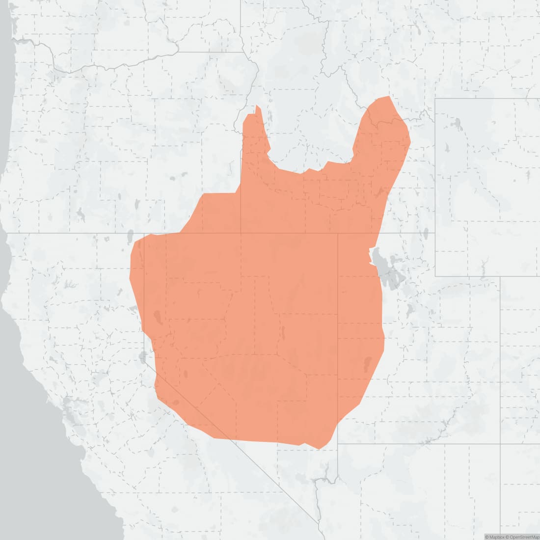 Range map for Piute Ground Squirrel