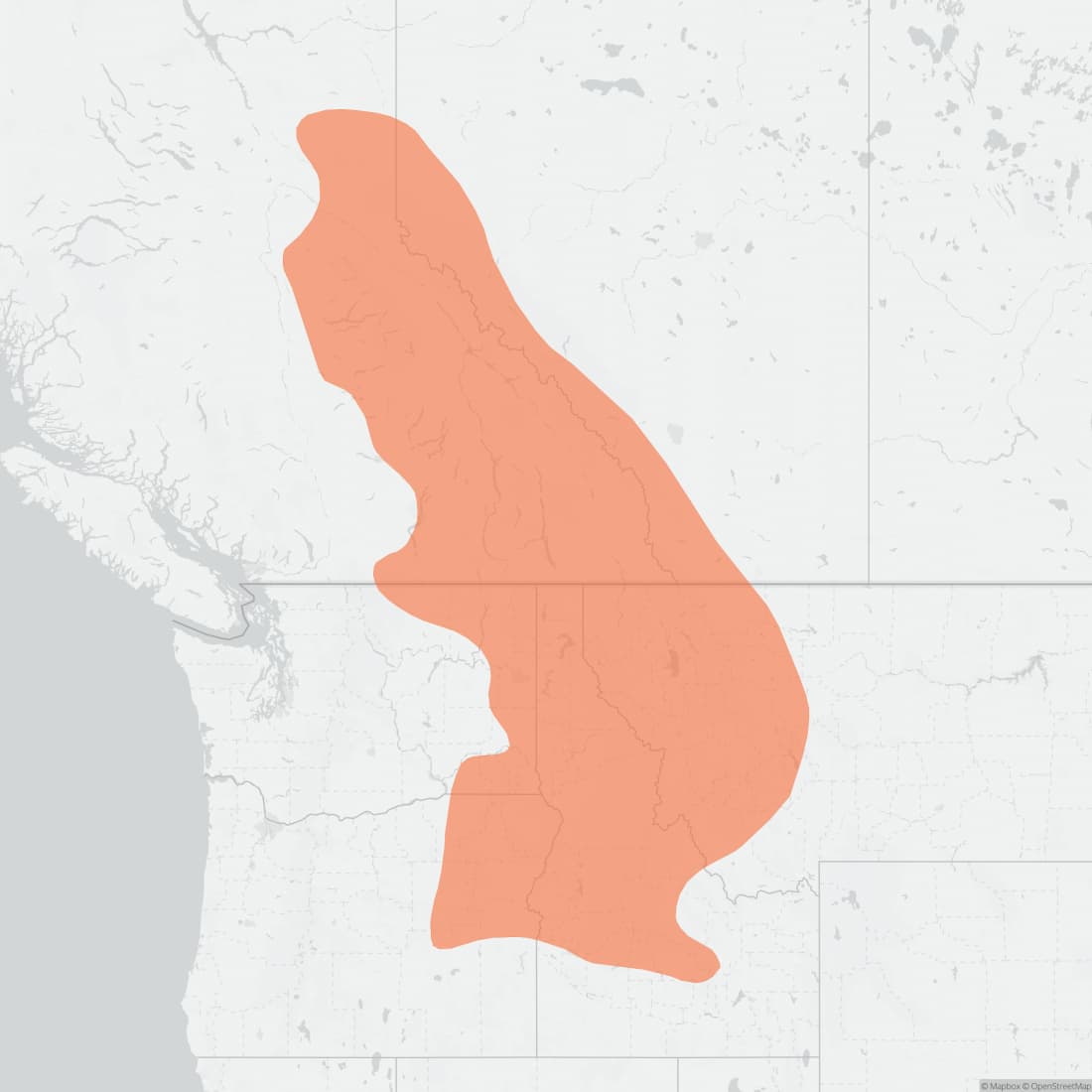 Range map for Columbian Ground Squirrel
