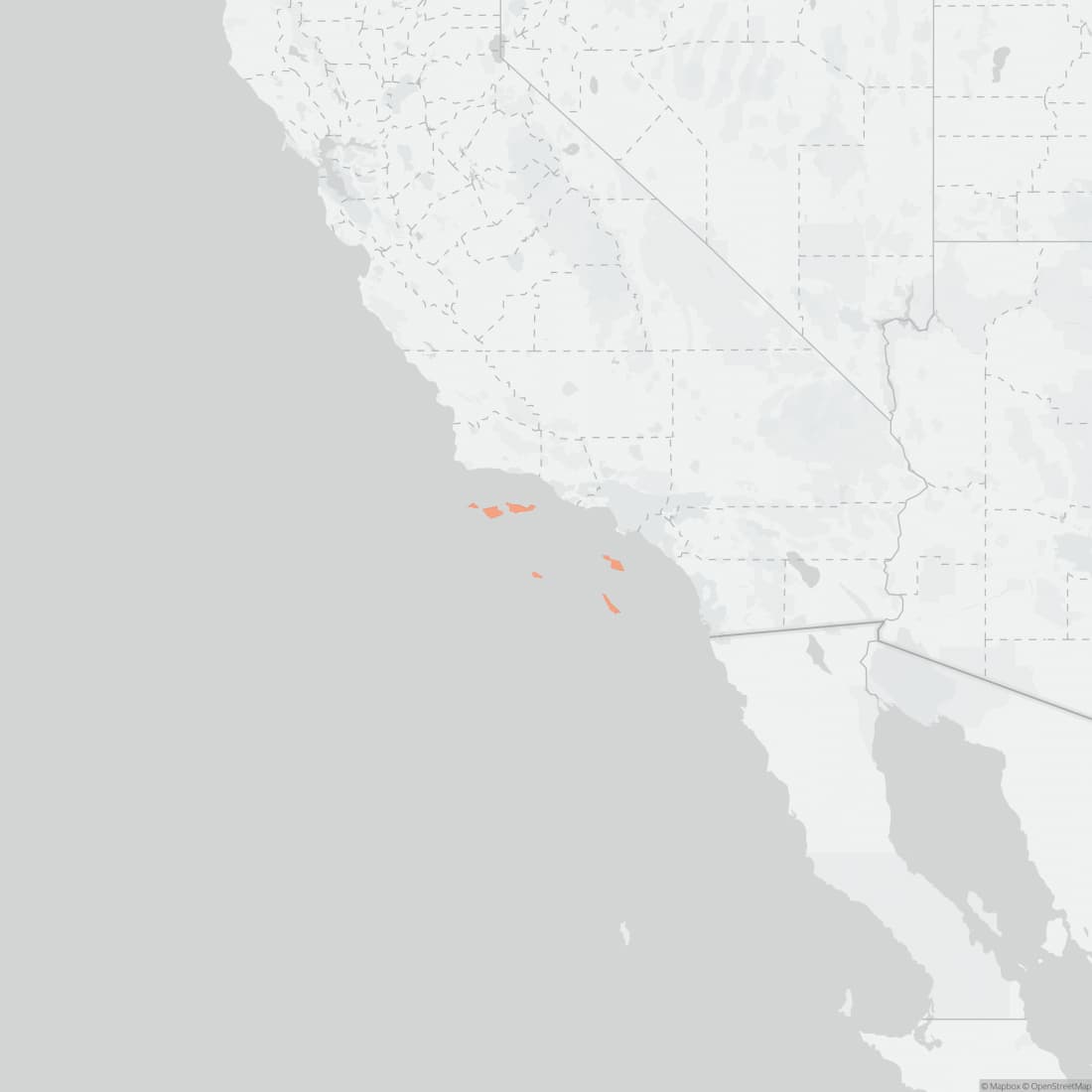 Range map for Island Fox