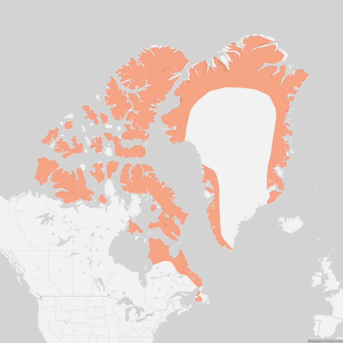 Range map for Arctic Hare
