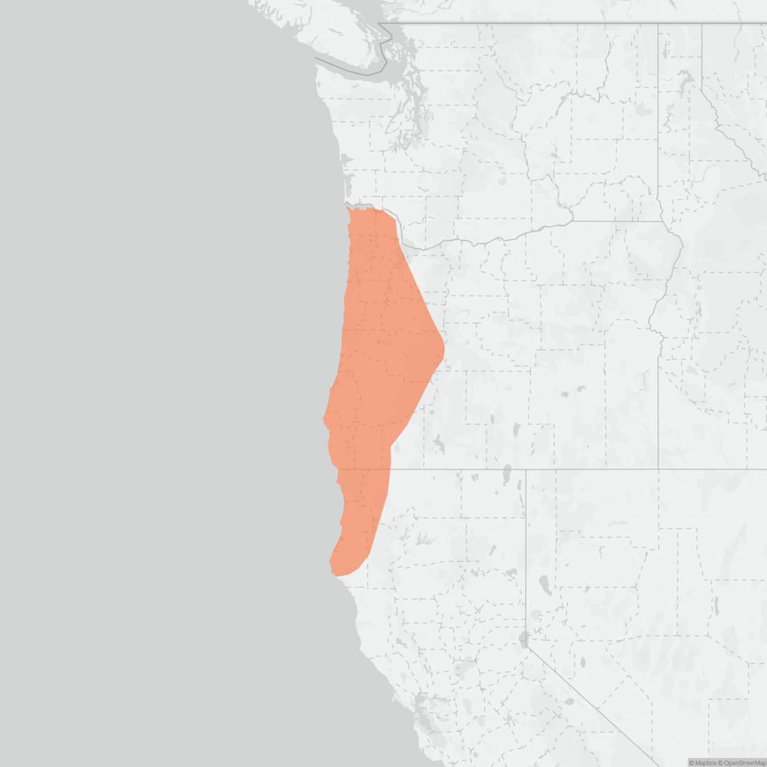 Range map for White-footed Vole