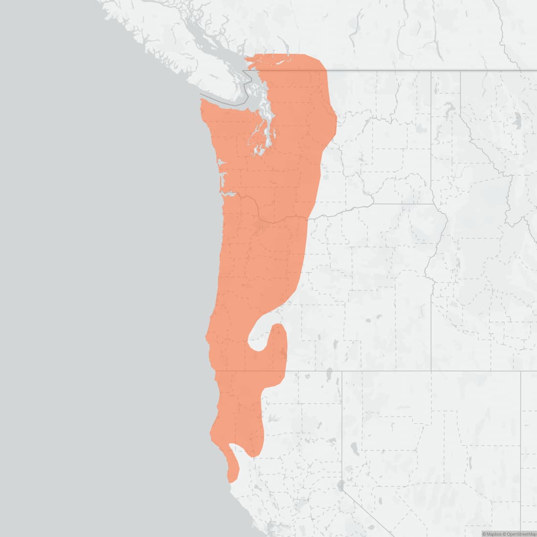 Range map for Creeping Vole