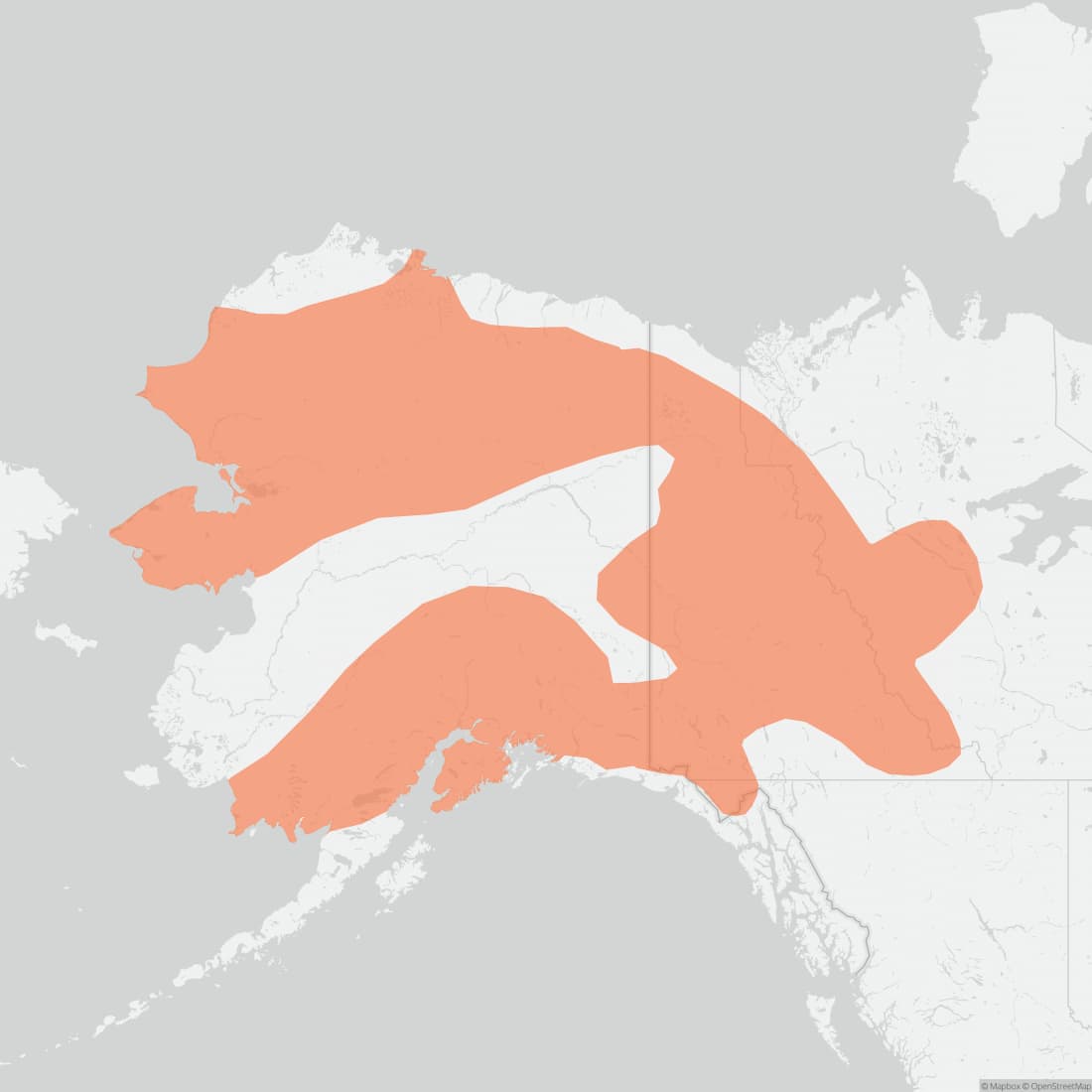 Range map for Singing Vole