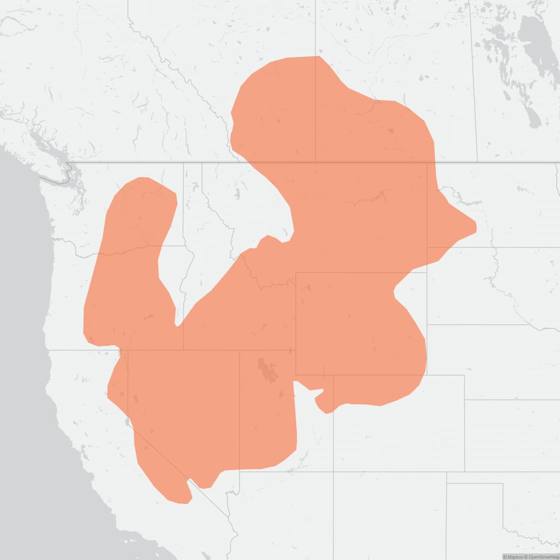Range map for Sagebrush Vole