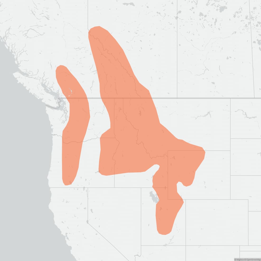 Range map for Water Vole