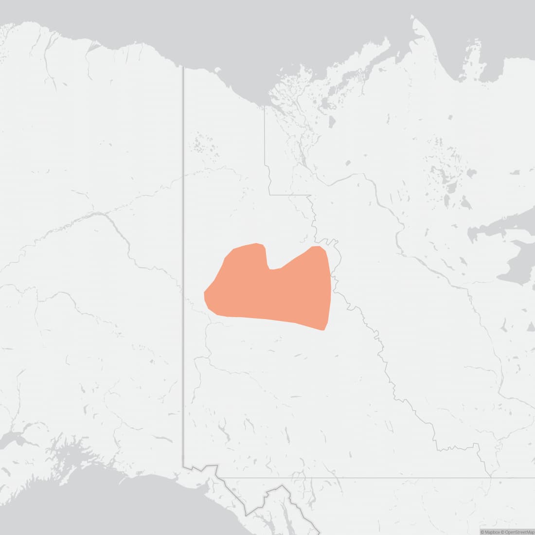 Range map for Ogilvie Collared Lemming