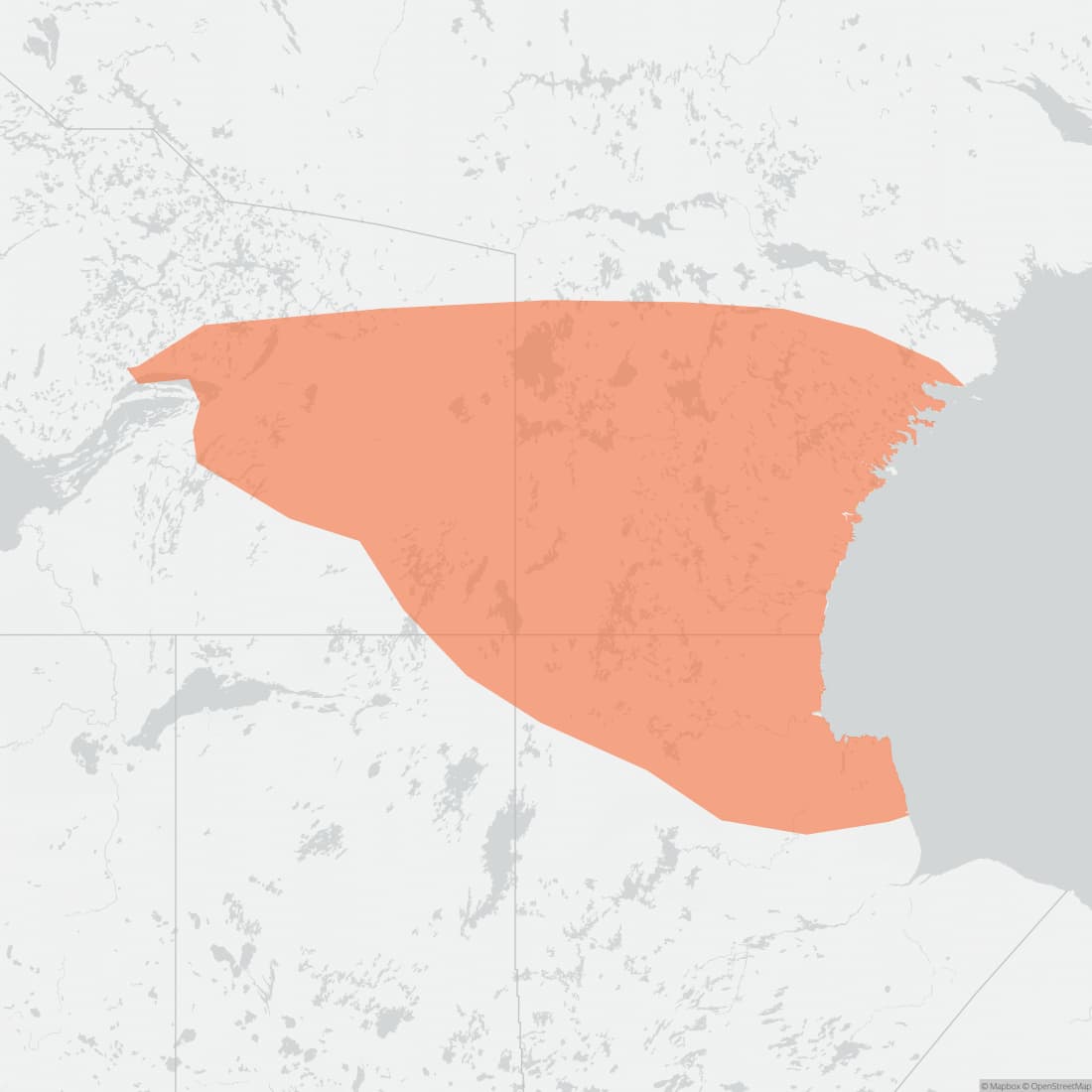 Range map for Richardson's Collared Lemming