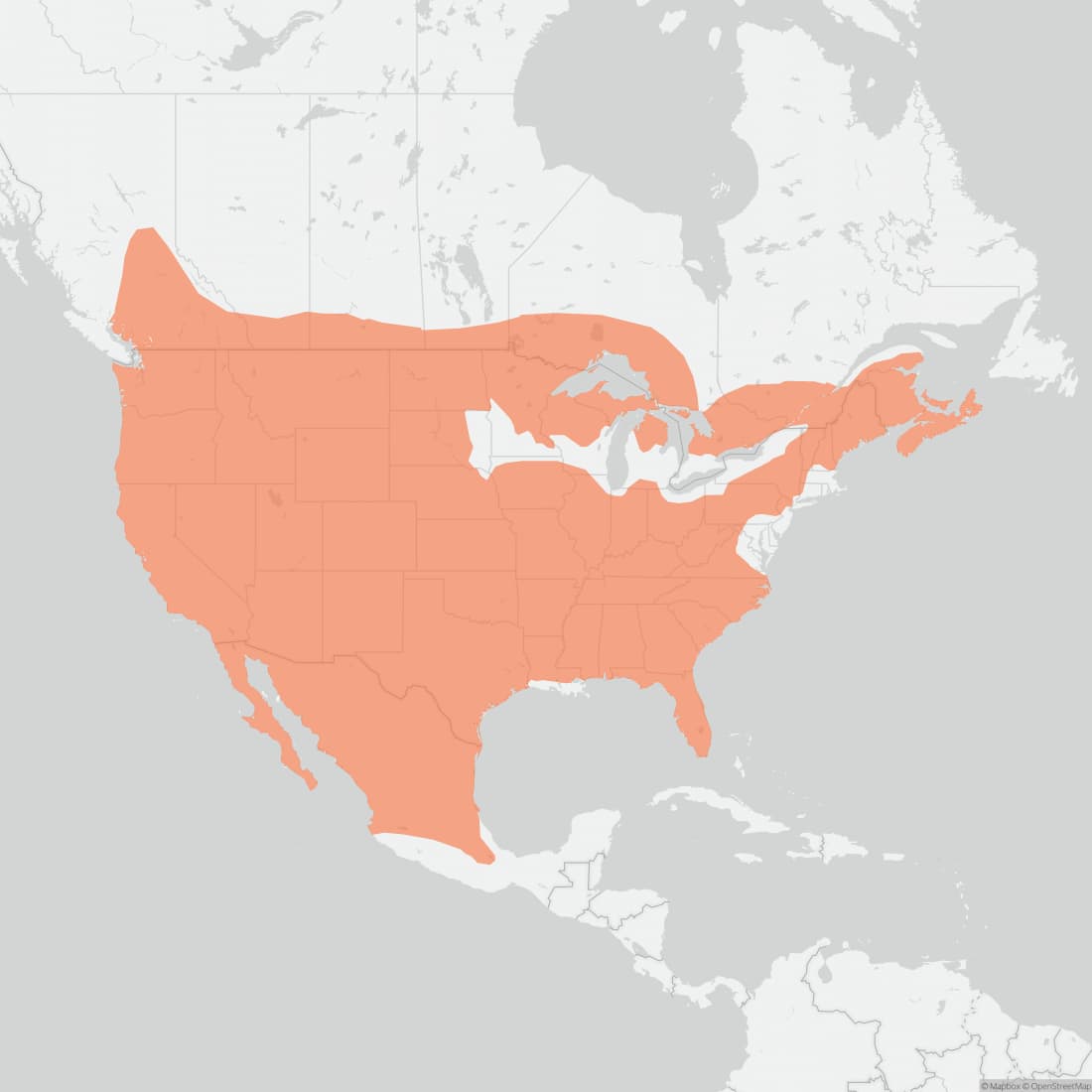 Range map for Bobcat