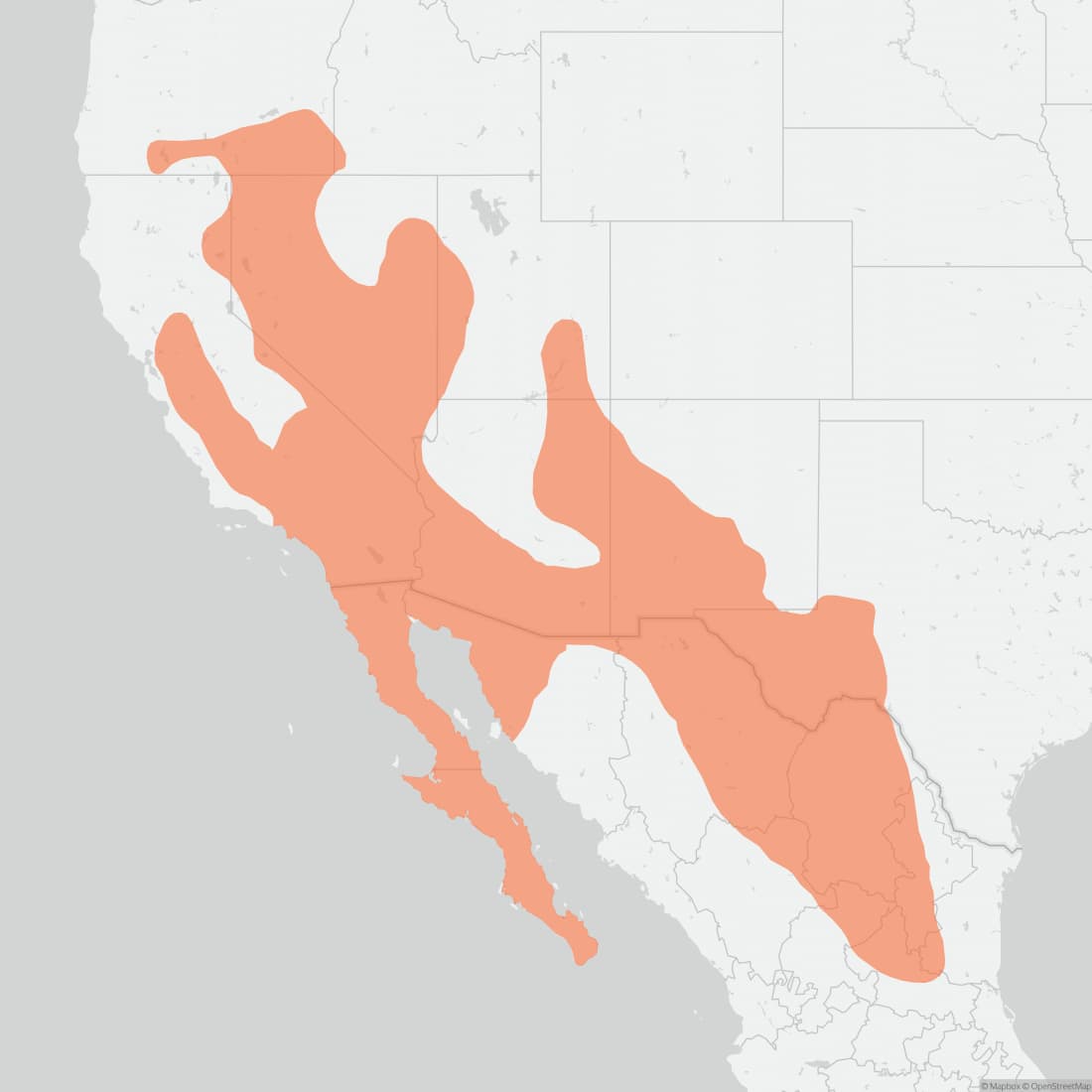 Range map for Kit Fox
