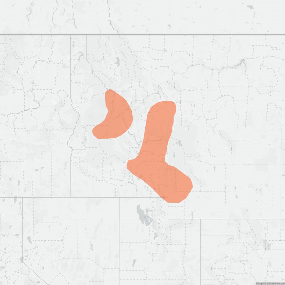 Range map for Idaho Pocket Gopher