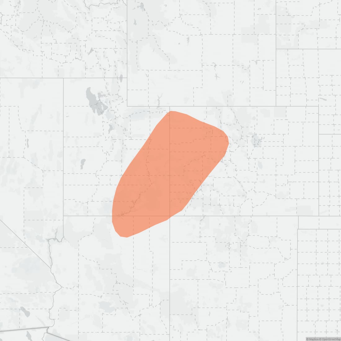 Range map for Hopi Chipmunk