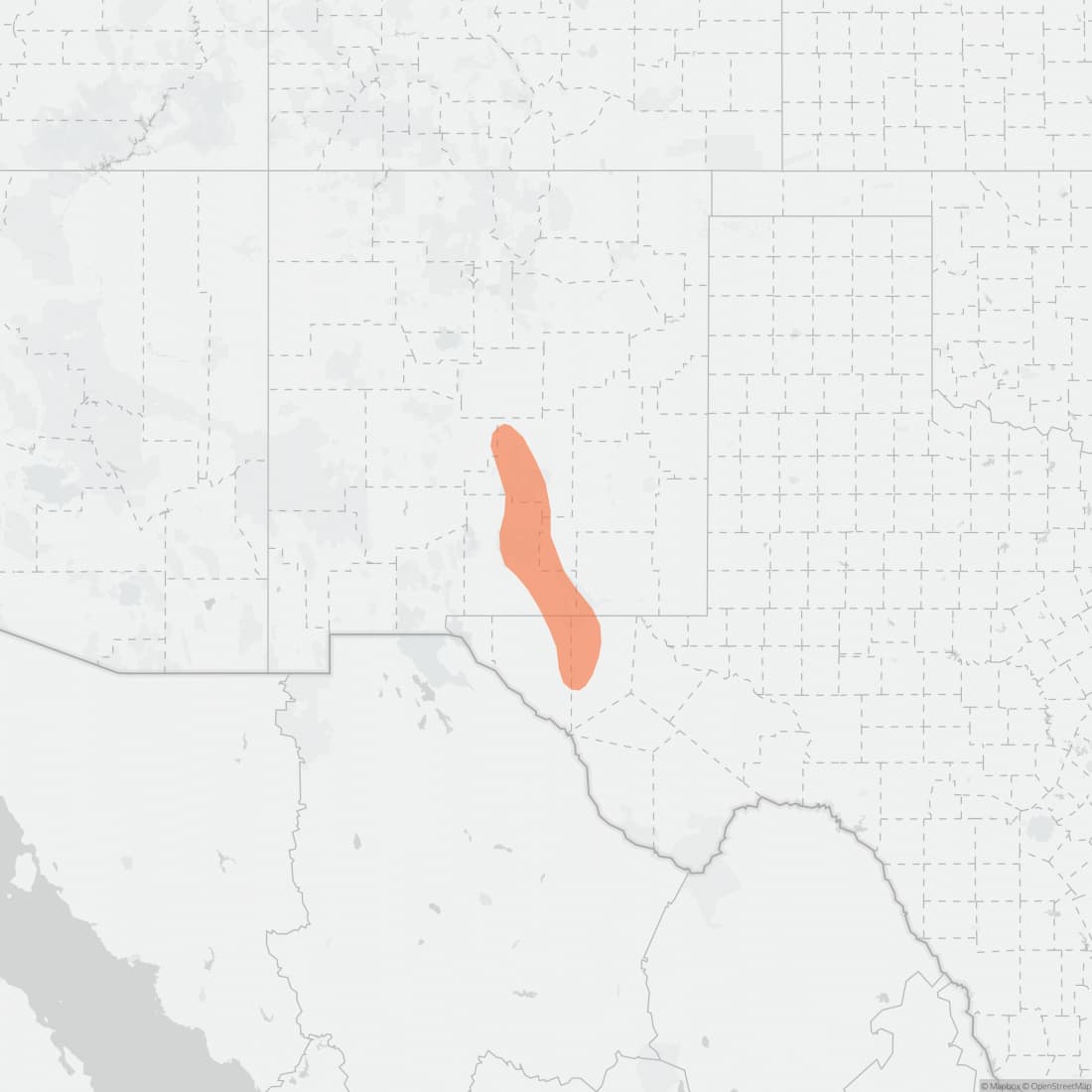 Range map for Gray-footed Chipmunk