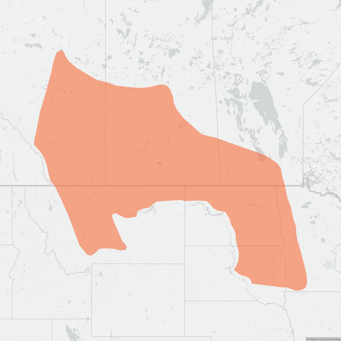 Range map for Richardson's Ground Squirrel